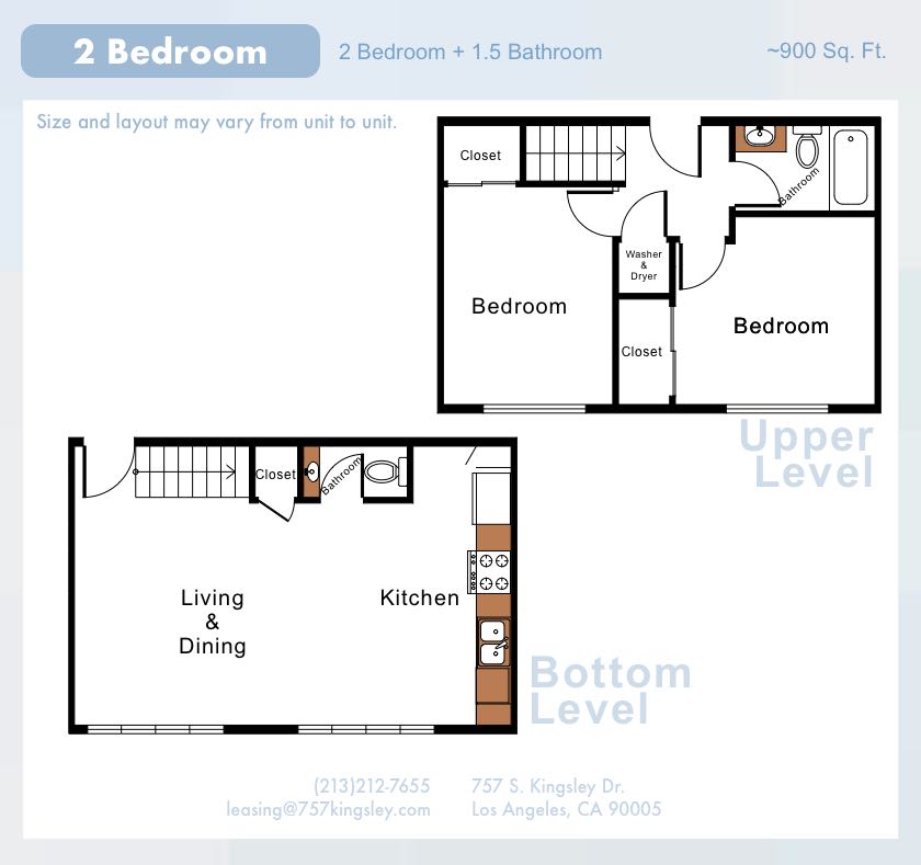 One Bedroom Layout 1B